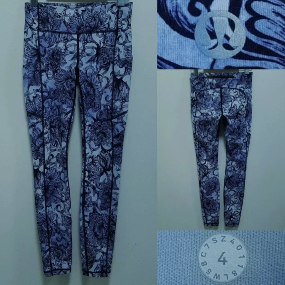 Lululemon Speed Up Tight 4 XS Hanakotoba Starlight Luxtreme Multi Leggings 27"